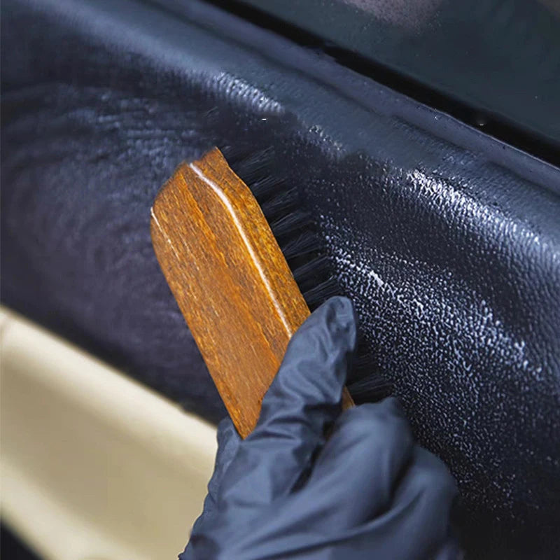 1PC Horse Hair Wood Shoe Brush for Leather Care, Dashboard Detailing and Polishing
