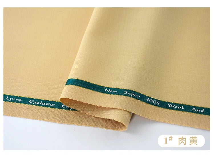 High Count 50% Worsted Wool Fabric For Suits Sewing Blazer Vest Pants Coat DIY High End 280g/m Serge Cloth Material 50X150cm