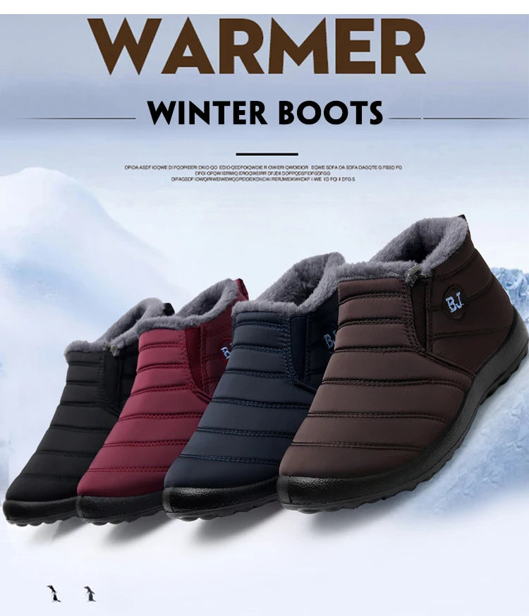 Fashion Men's Snow Boots Ankle High Keep Warm Shoes for Cold Winter Waterproof Outdoor Snow Comfortable Men's Work Boots 2026