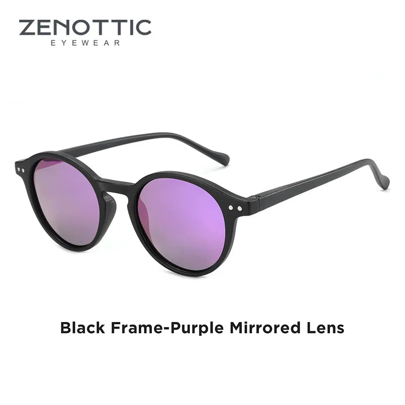 ZENOTTIC Retro Polarized Sunglasses 2023 2024 Men Women Vintage Small Round Frame Sun Glasses Polarized Lens UV400 Goggles Shade