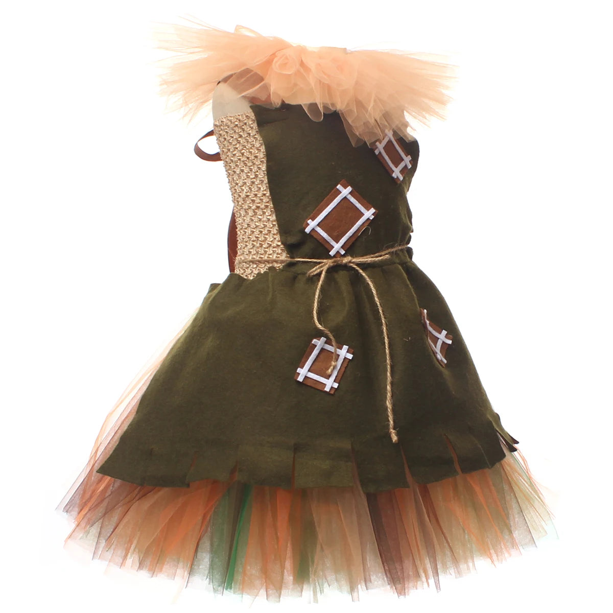 Kids Girls Halloween Costume Wizard of Oz Scarecrow Tin Man Lion Witch Princess Tutu Dress Role Play Party Stage Dress Outfit