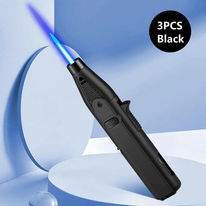 1300℃ Jet Flame Gas Lighter 360 Degree Inverted Turbo Torch Lighter Refillable Butane Kitchen BBQ Ignition Gun Windproof Lighter
