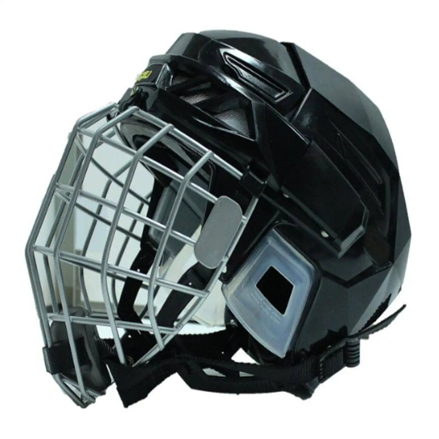 Hockey Helmet Ice Skate Helmet Ice Hockey Helmet Black Adjustable Hockey Gear Roller Skating Helmet for Dryland Hockey Match