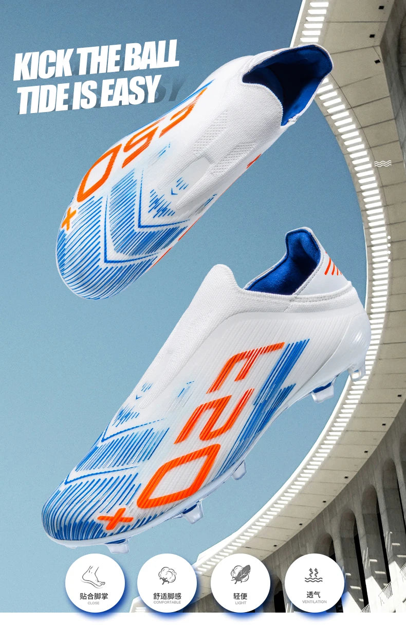 High Quality Mens Football Boots F50 Boys FG/TF Training Studded Fast Soccer Cleats Pro Non Slip Football Shoes for Man 35-45