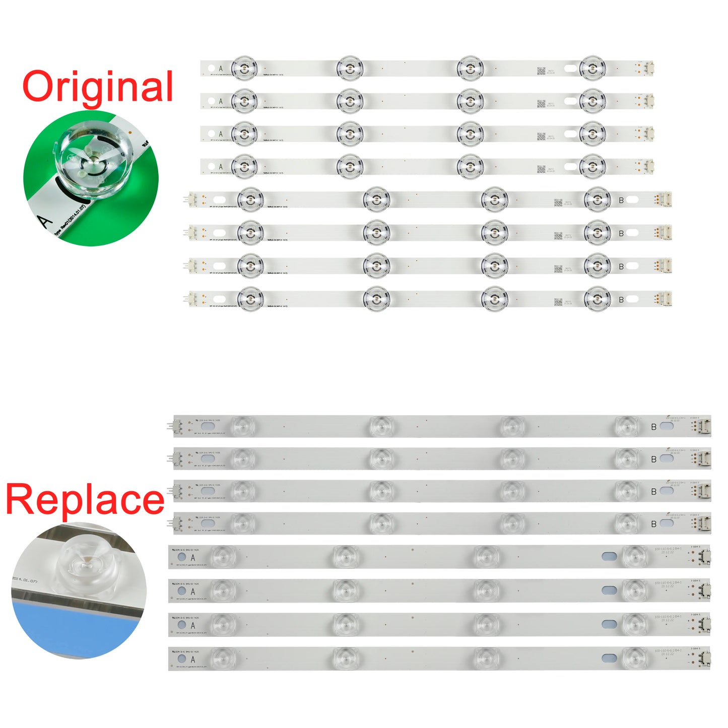 LED strip for 42LB561B 42LB565U 42LB569V 42LB5700 42LB572U 42LB5800 42LB5850 42LB626V 42LB630V 42LB631V 6916L-1956A 6916L-1957A