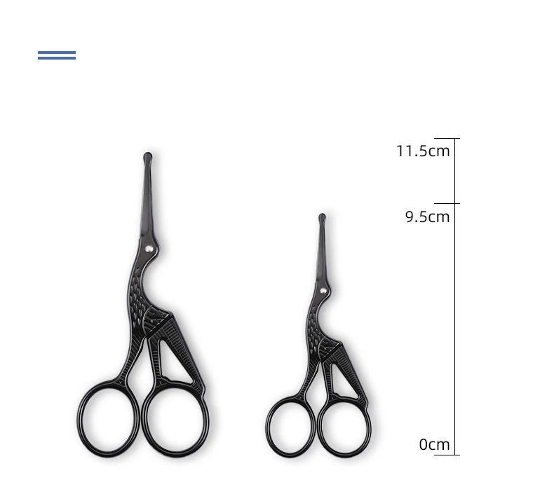 Hair Scissors Professional Beauty Scissors Facial Stainless Steel Mustache Nose Hair Beard Eyebrows Eyelashes Trimming Clippers