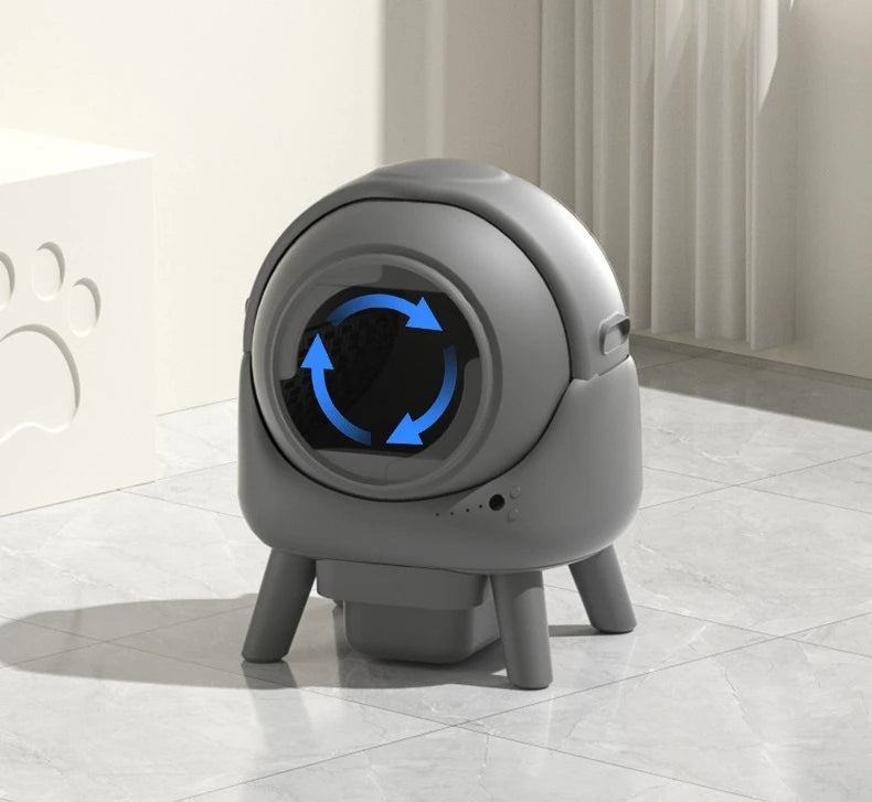 Self-cleaning Cat Litter Box Large Spaces Roller Intelligent Automatic Cat Toilet Sandbox Household Waste and Cleaning