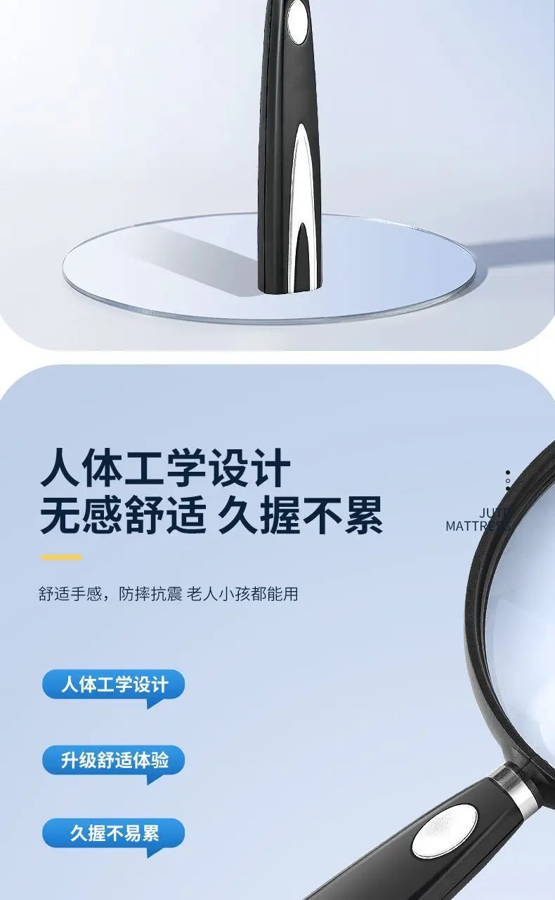 Magnifying Glass for The Elderly, High-definition, High-power, Extra-large Field of View, Hand-held