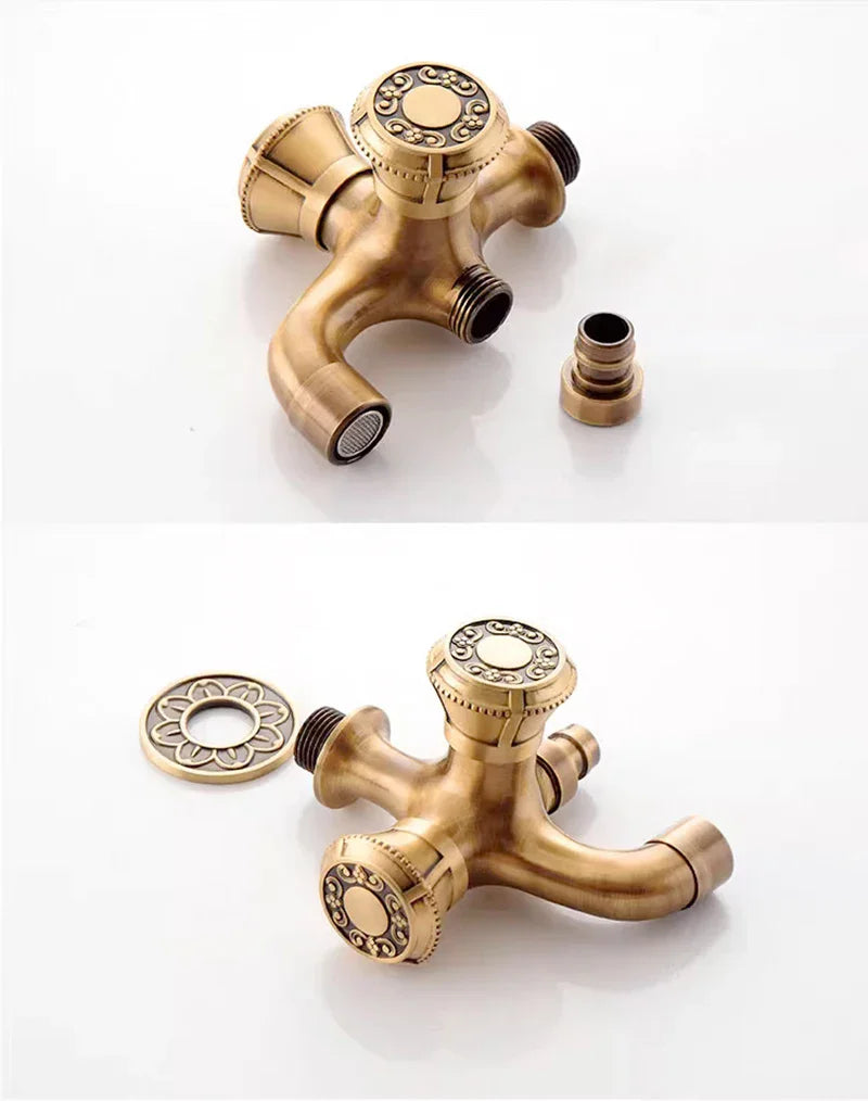 Hand Held Bidet Sprayer Douche Toilet Kit Copper Engrave Shattaf Shower Head Antique Valve Set Jet Bidet Faucet Set Bidet Set