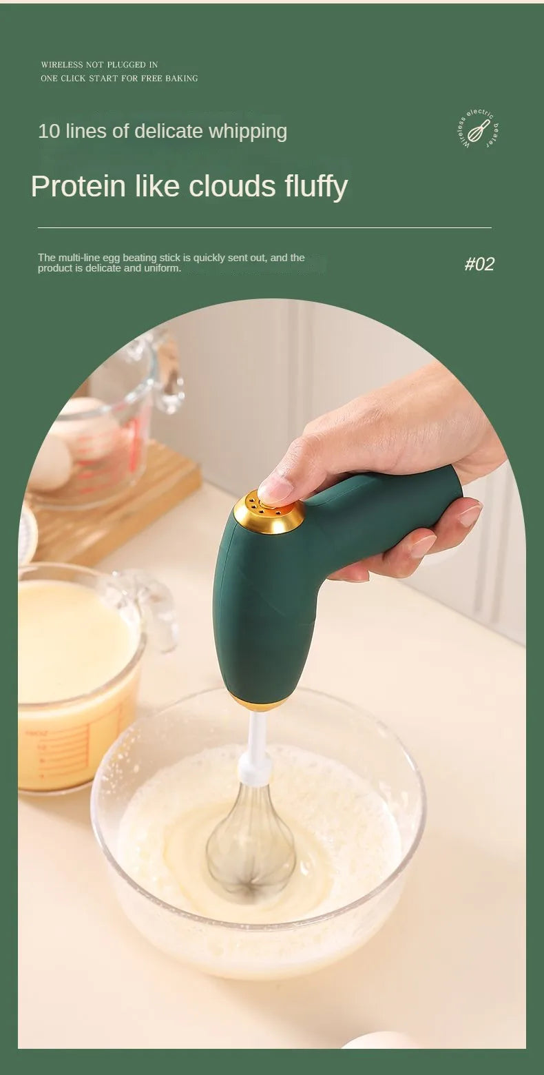 USB handheld blender, mini egg beater, coffee cream frother, rechargeable 3-speed kitchen tool, food mixer, blender