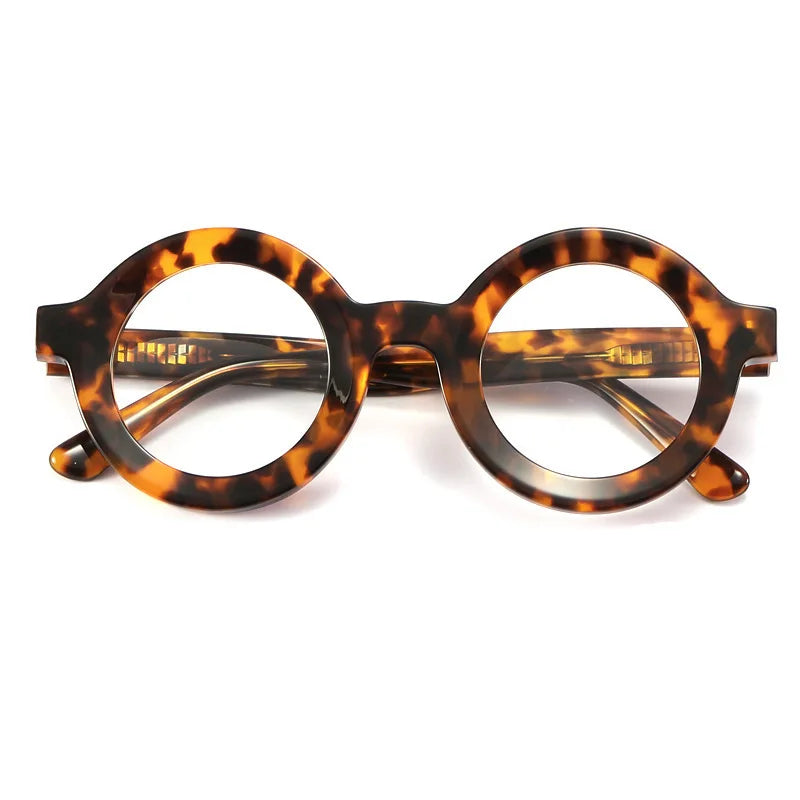 F·DRACON Plate Glasses Frames Retro Round Men And Women Frames Light Luxury Quality Optical Prescription Glasses Frames 23103