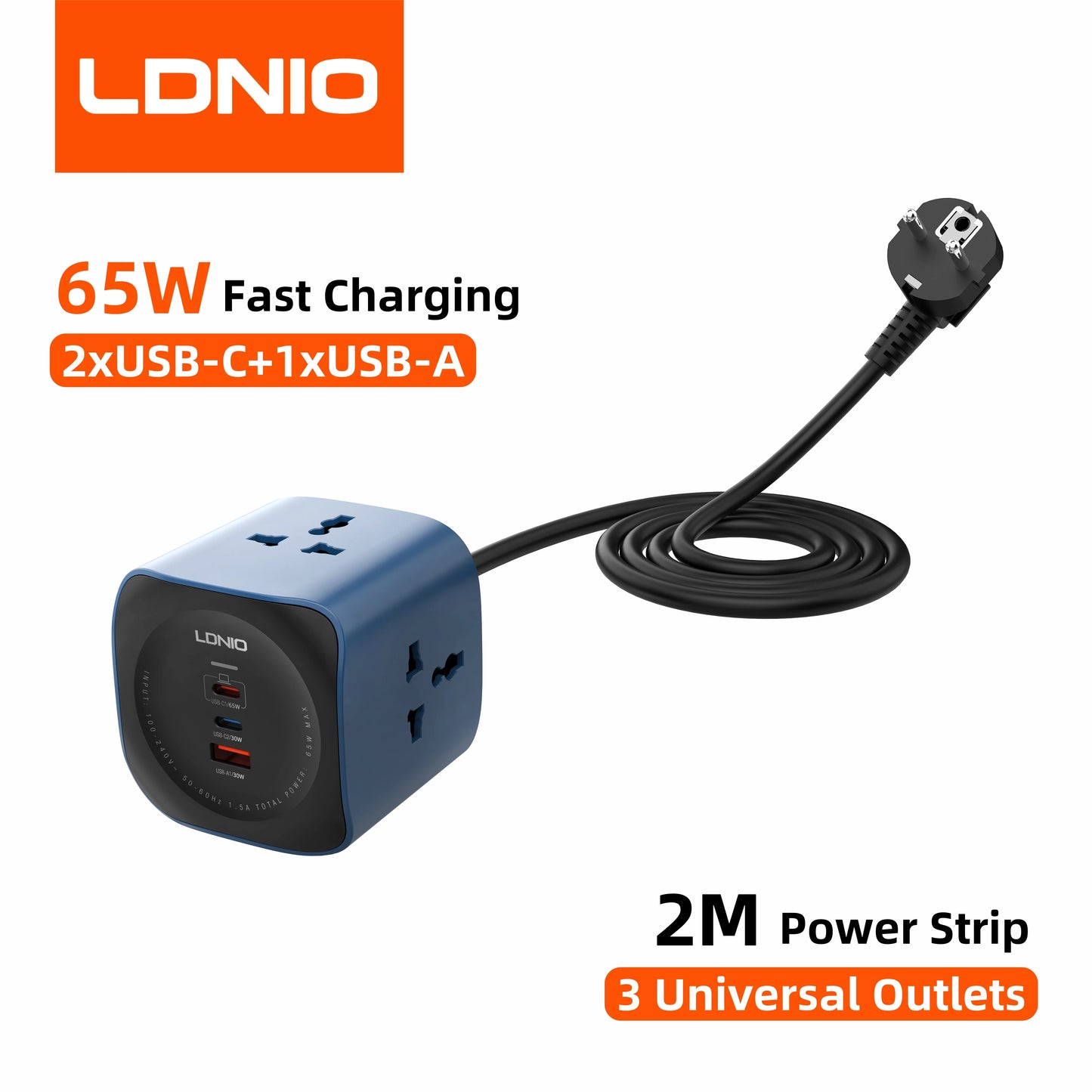 LDNIO Universal Travel Adapter EU KR Plug Adaptor To UK US AU European To American UK Plug 48mm Converter For Travel Accessories