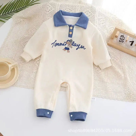 2025 Baby Clothes Boys Girls Babies Handsome Onesies Newborn Outing Outfit Birthday Super Cute Spring and Autumn Clothes Rompers