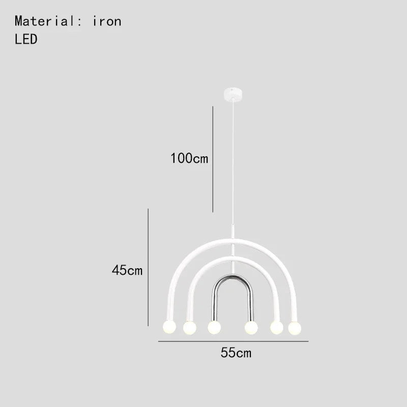 Colorful pendant lights Simple geometric linear pendant light fixture Hotel Restaurant suspension luminaire Bar hanging lights