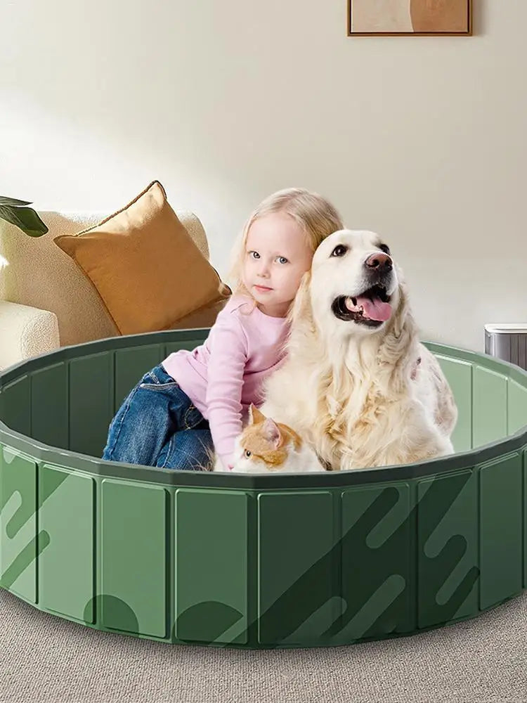 Pet Pool Kiddie Tub Portable Pet Pool Foldable Doggy Pools Outdoor Non slip Pet Bath Pet Cleaning Water Basin Pet Supplies