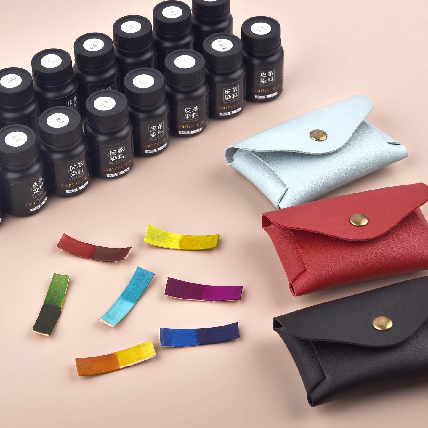 30ml Leather Dye Color Paint Handmade Leather Goods Carving Material Color Changing Dye Adjustable Diluted Alcohol Leather Dye