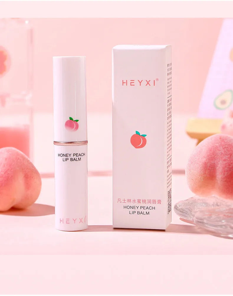 Honey Peach Lip Balm Color Change Lipstick Lips Plumper Moisturizing Hydrating Nourishing Lips Skin Care