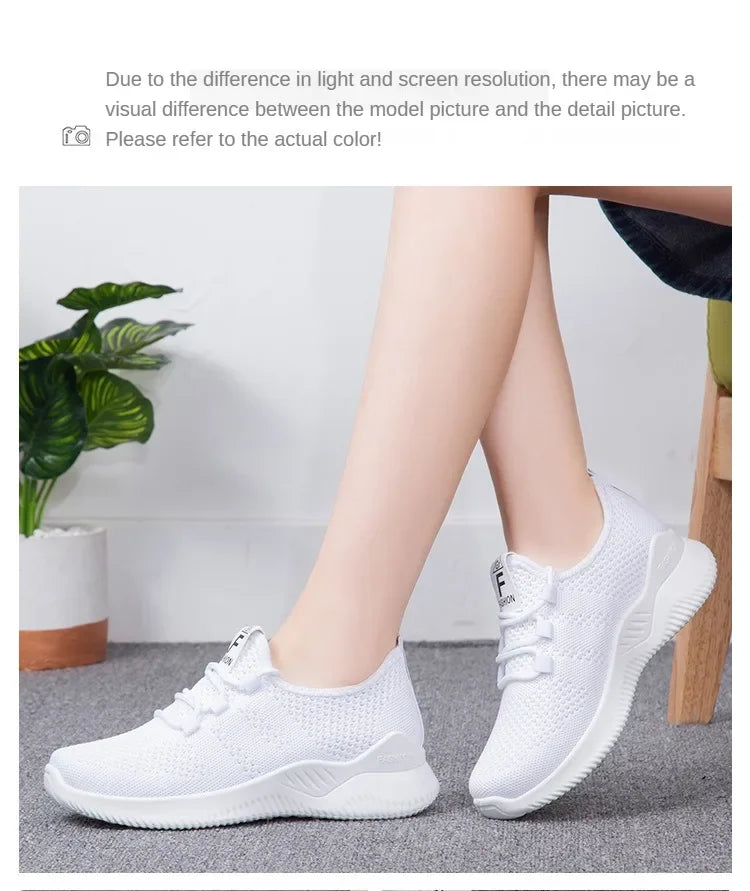 Women Casual Shoes Fashion Breathable Walking Mesh Flat Shoes Sneakers Women 2026 Gym Vulcanized Shoes Purple Female Footwear