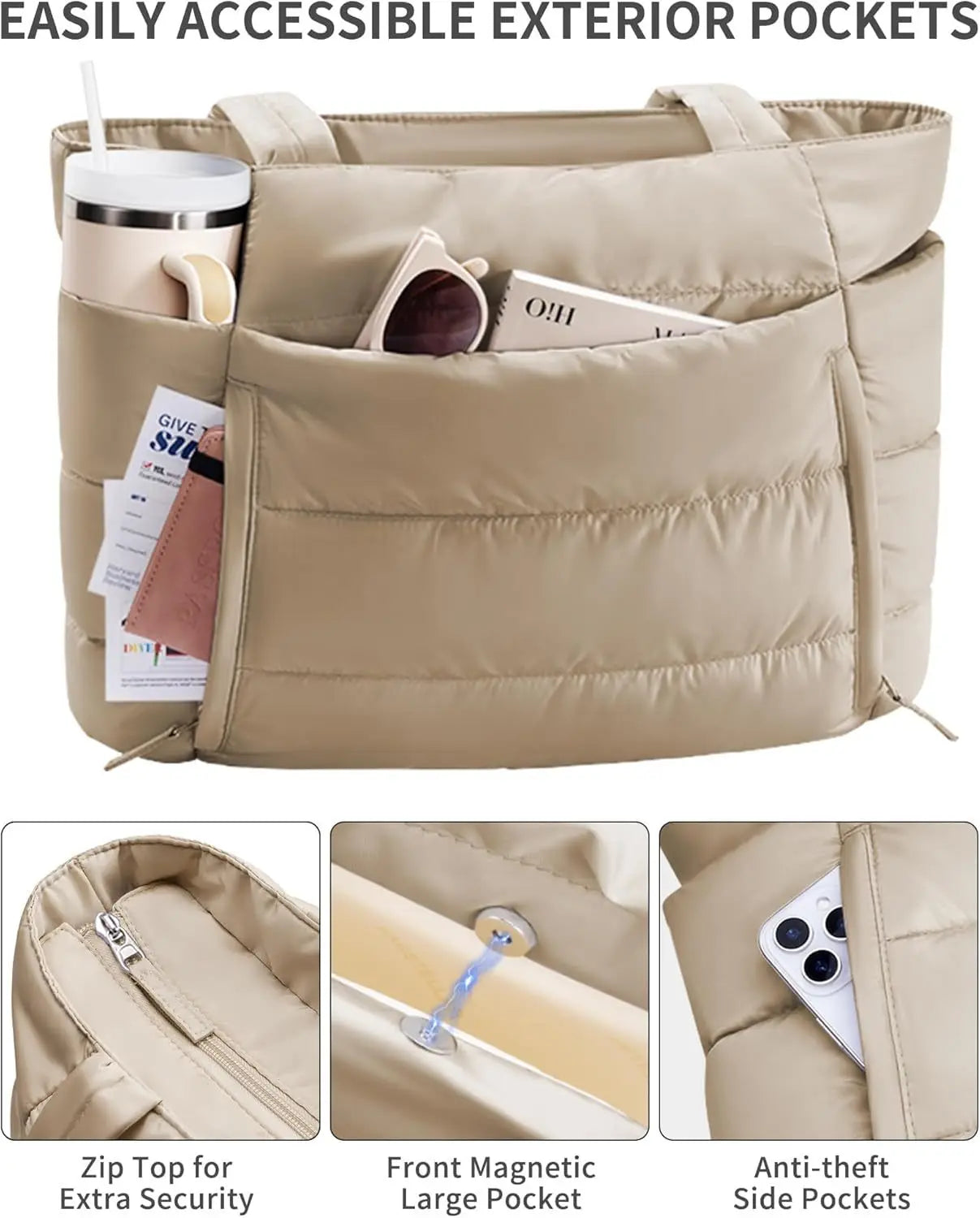 Women Tote bag large-capacity shoulder bag multi-functional travel toiletry makeup bag