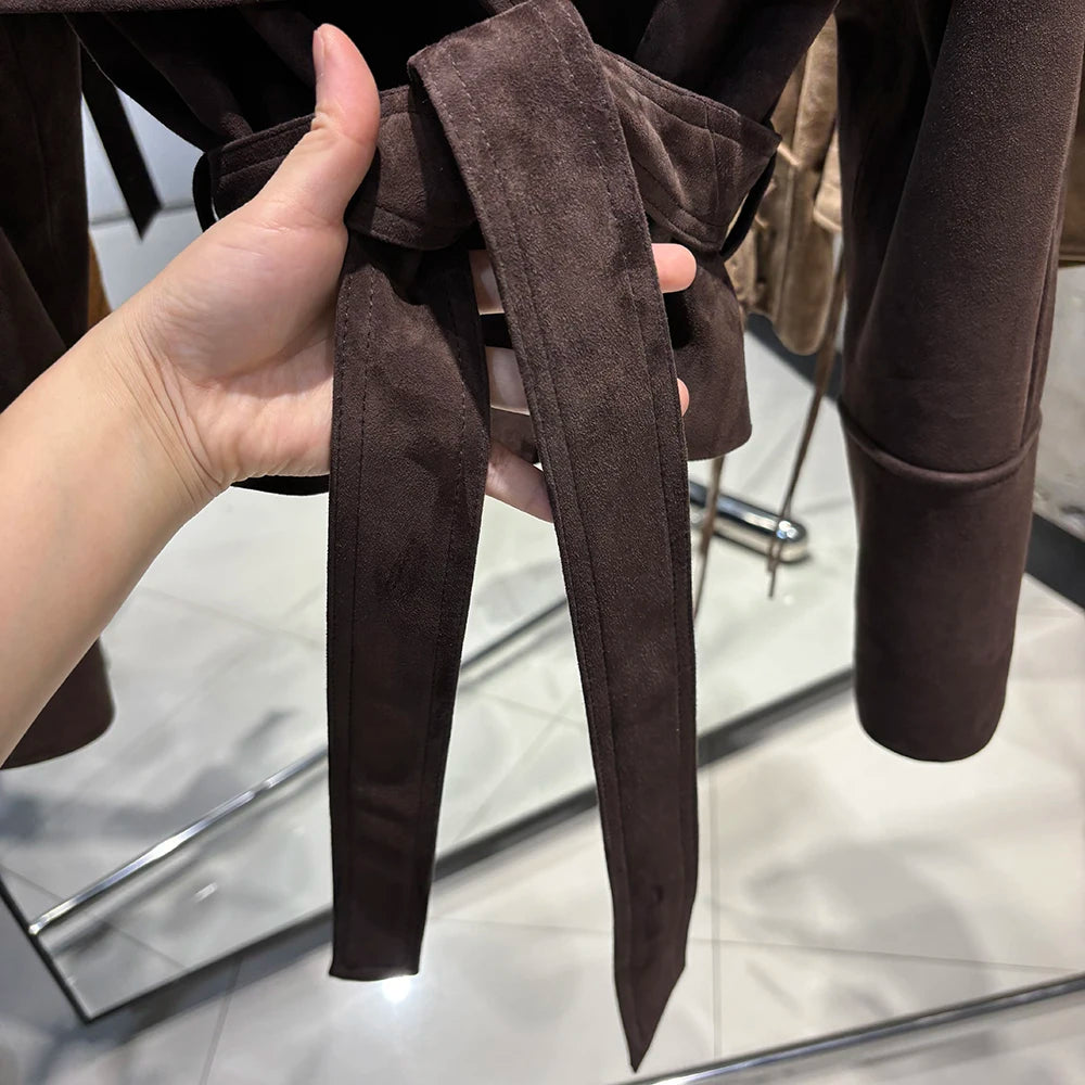 YOLOAgain Real Leather Jacket Women Burgundy Grain Leather Jacket With Belt