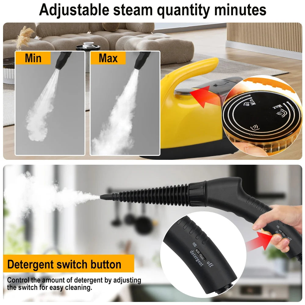 Handheld Steam Cleaner Automotive Sterilization Disinfection High Temperature Wiper Washer for Floor Kitchen Cars Steam mop