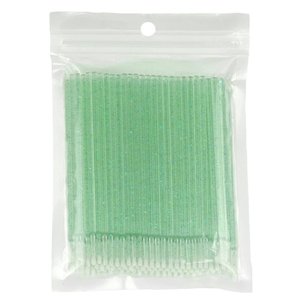 100pcs Eyelash Cleaning Brushes Micro Cotton Swab Individual Removing Makeup Brush Eyelashes Microbrush For Beauty Clean Tools
