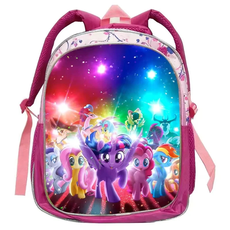 My Little Pony School Bags Kids Book Bags Prints Kindergarten Daypack Pink Cartoon Girls Schoolbags For 1-3-5Years Old