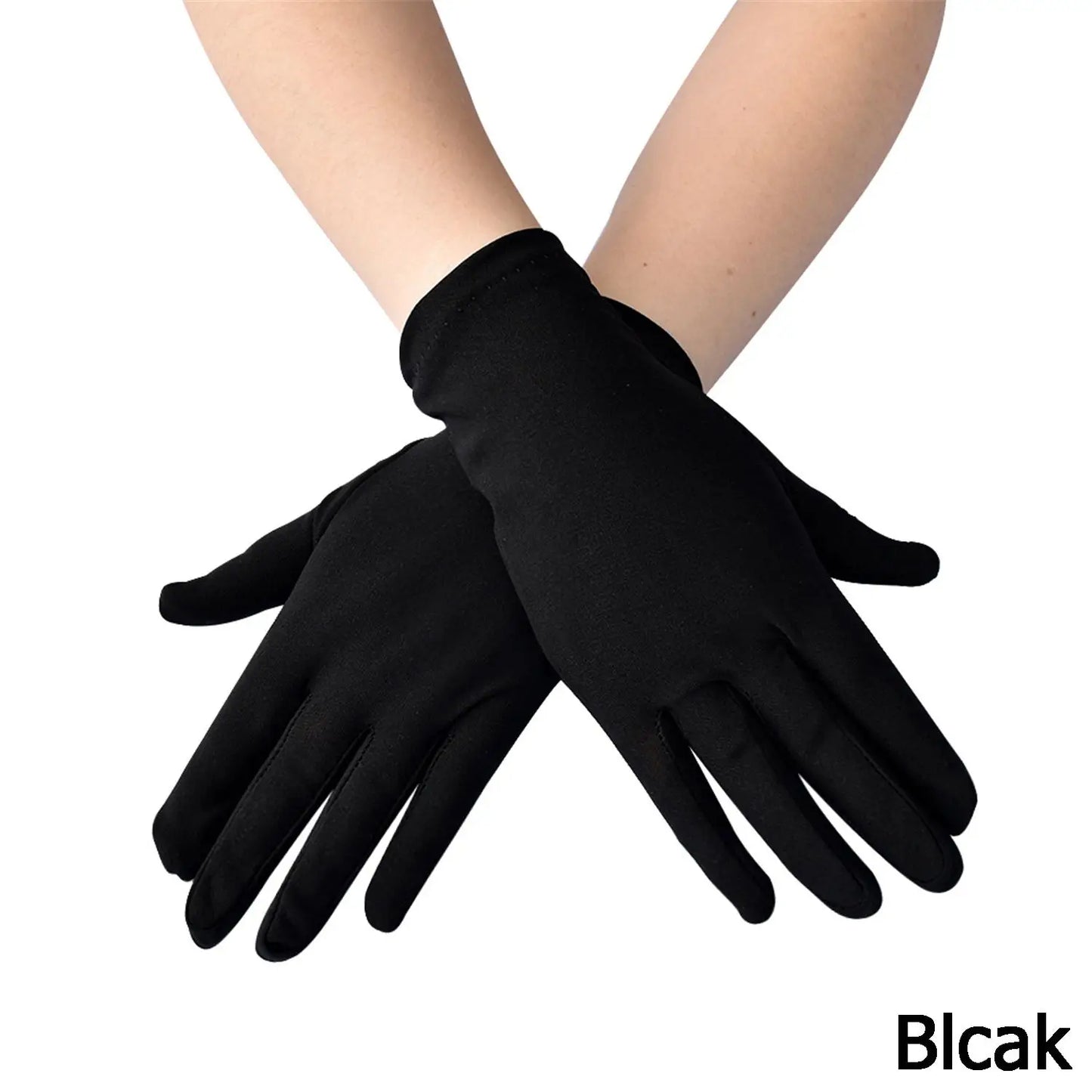 Woman Gloves Work Gloves Milk Silk  Gloves Solid Color Non-Slip Household Gloves Breathable Serving Waiters Mittens