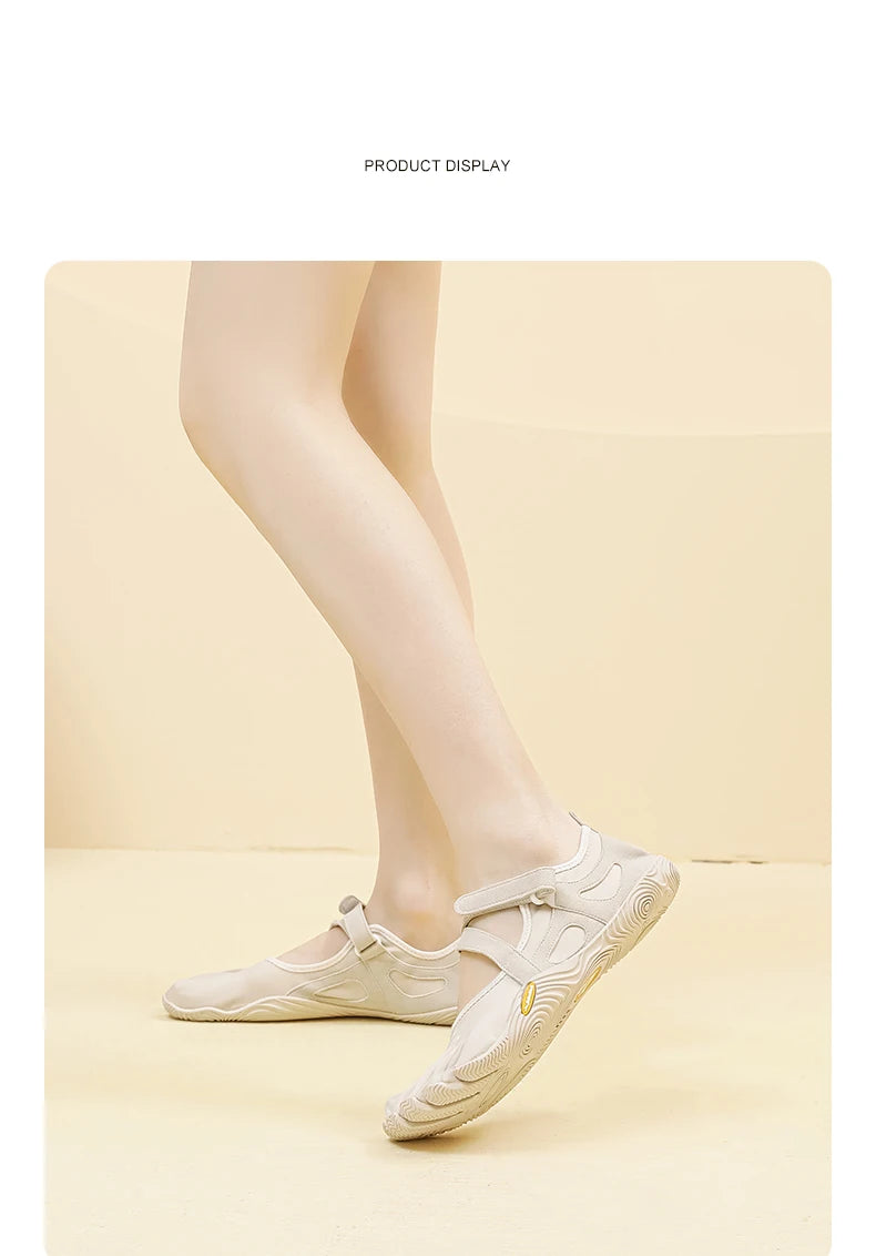 Non-Slip Five Toe Shoes for Women, GallonShark Flexible Barefoot Footwear with Strap for Dance & Gym