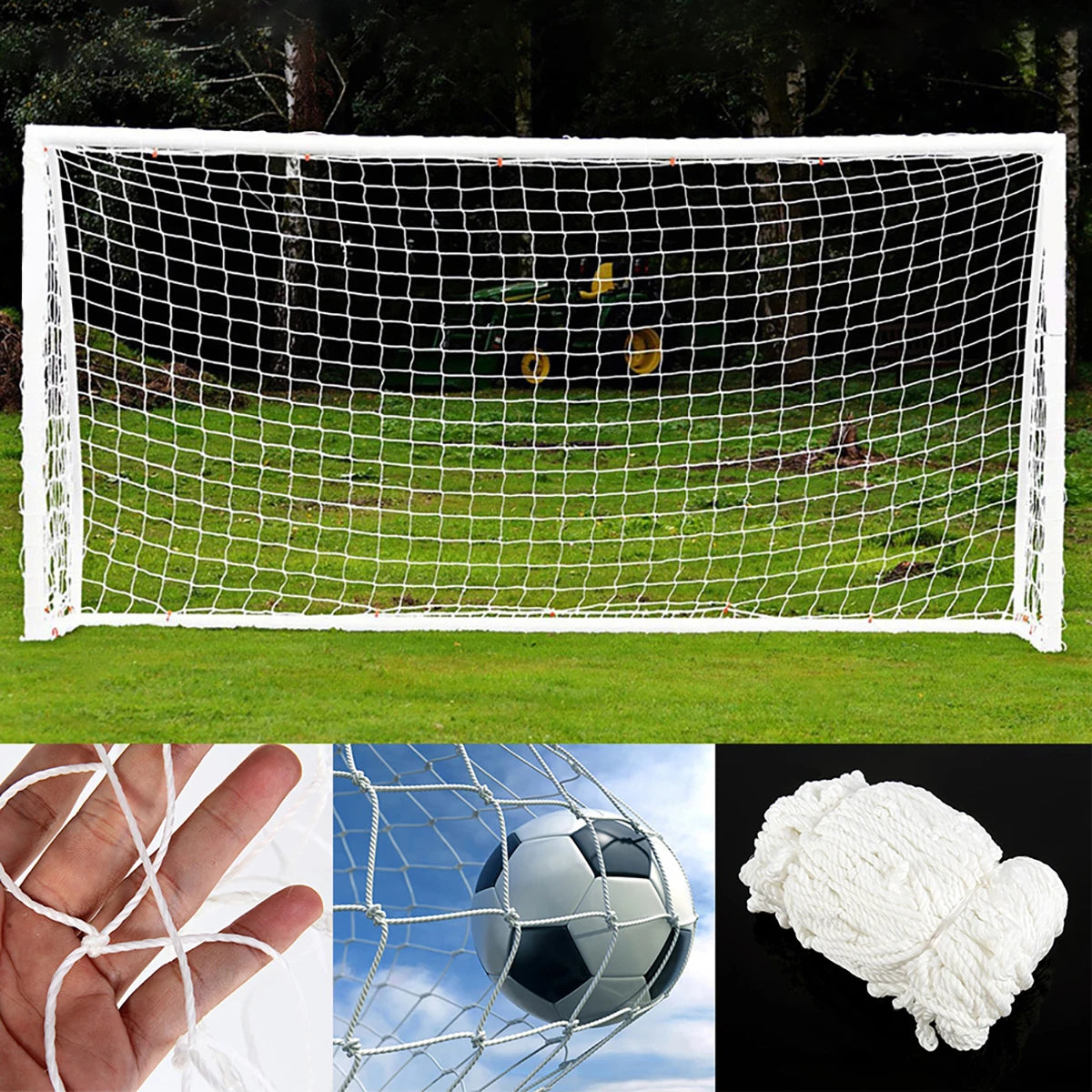 Football Net Football Soccer Goal Post Net Outdoor Sports Match Training Net 1.8M 2.4M 3.6M For Junior Sports Training Practice