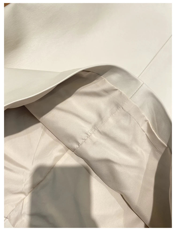 Genuine Leather Tops for Women 2025 Spring/Summer Short Straight Sleeve Round Neck Pullover Shirts & Blouses Thin Suede Blusas