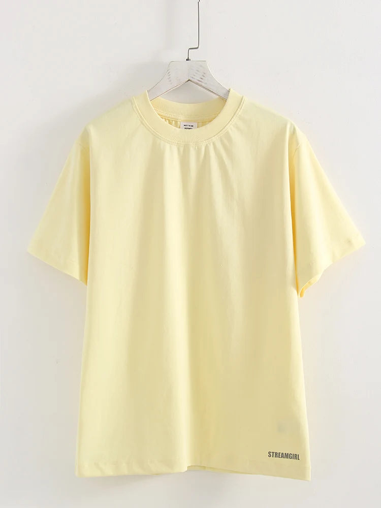 Summer Women T Shirts Oversized Cotton White Short Sleeve Baggy Tops For woman Summer Plain Loose Pink Tshirt Oversize Blue
