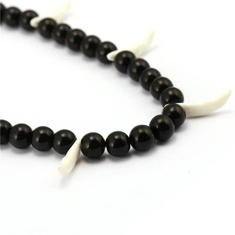 Anime Inuyasha Necklace Word Spirit Rosary Black Beaded Necklace Bangle Logo Pendant Jewelry Gift