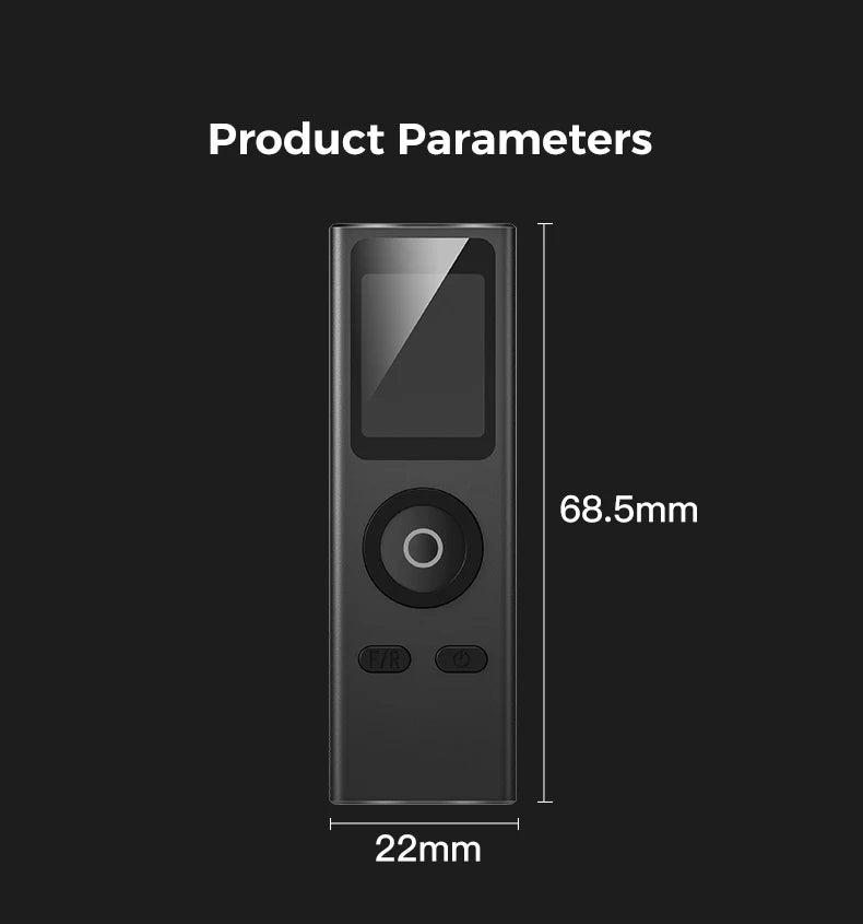 30M Mini Laser Distance Meter USB Rechargeable Infrared Range Finder Digital Laser Tape Measure for Building Measurement & Home