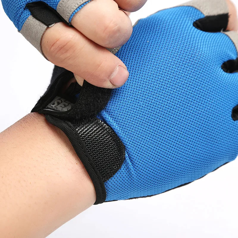 Fingerless Gym Gloves for Men Women Breathable Anti Slip Fitness Training Gloves for Bodybuilding Cycling Sports