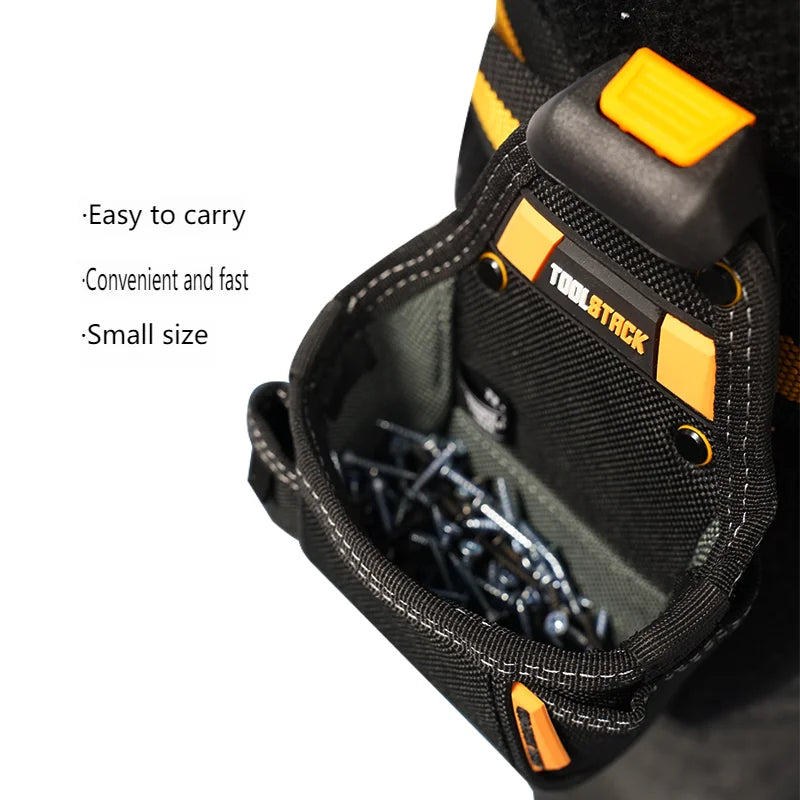 TOOLSTACK Mini Toolkit Quick-Hang Work Tools Bag Carpenter Pocket Tool Pouch Nails & Screwdriver Waist Pouch Utility Storage Bag