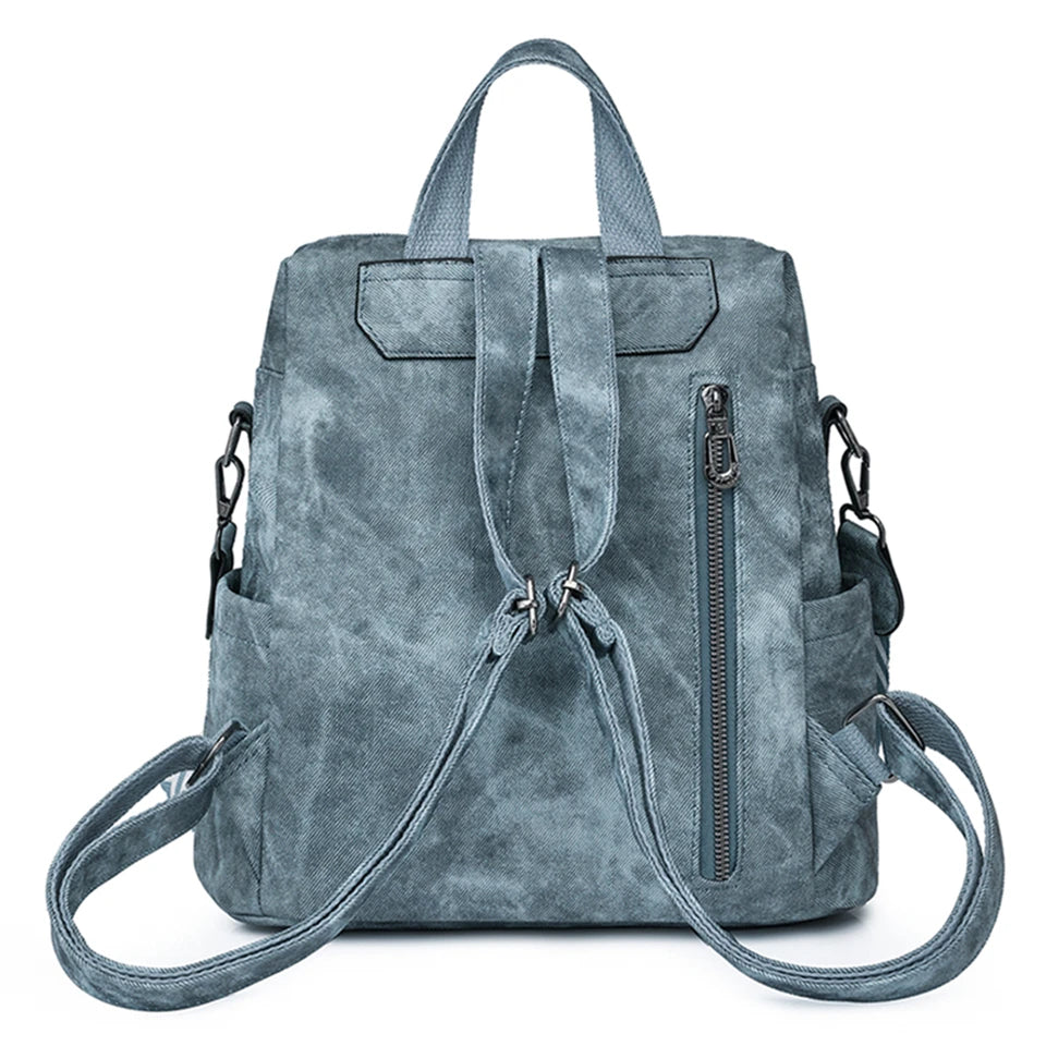 Ladies Daypacks Fashion Backpacks Women Big Travel Bagpack Large School Bags for Girls Solid Color Leather Rucksacks Female