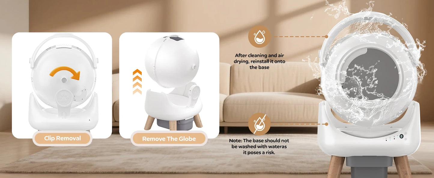 Self Cleaning Litter Box for Multiple Cat Smart Cats Toilet Robot with APP Control Fully Automatic Cleaning Cat Litter Box