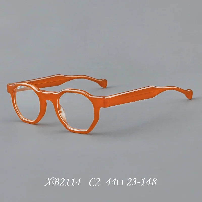 2024 New Plate Glasses Frames Retro Polygonal Men And Women Glasses Frames Round Frame Optical Prescription Glasses Frames 2114