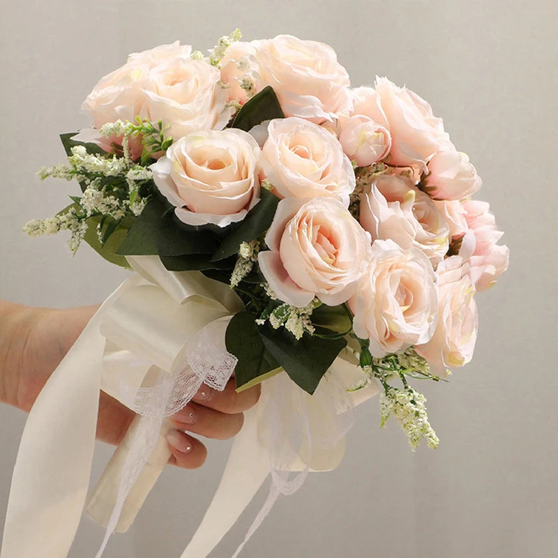 1PC Wedding Bouquet for Bride Wheat Ear and Green Leaf Wedding Bouquet Ceremony Anniversary Bridal Shower Wedding Accessories