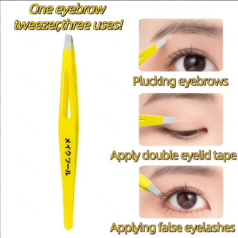 High-Quality Stainless Steel Eyebrow Tweezers Hair Removal Facial Care Tools Eyebrow Shaping Trimming and Beard Care Tool