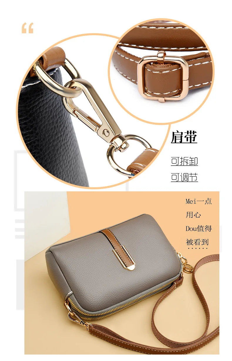 Women's bag 2025 new spring/summer shell bag, simple shoulder bag, zero wallet texture, western-style crossbody small bag