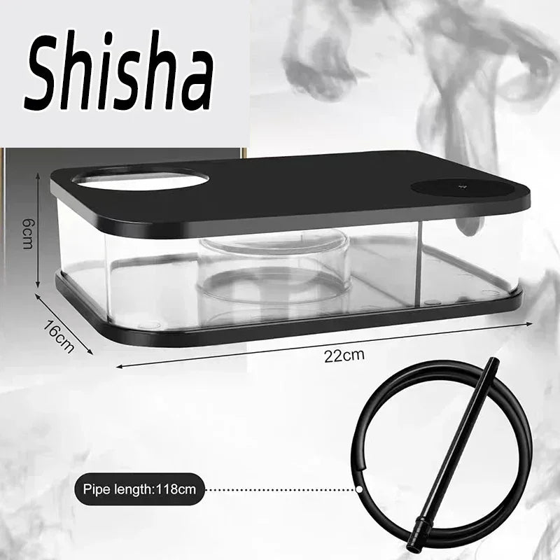 Acrylic Hookah with LED Light Shisha Box Nargile Sheesha Narguile Chicha Cachimbas Water Pipe Shisha Hookah Set Accessory
