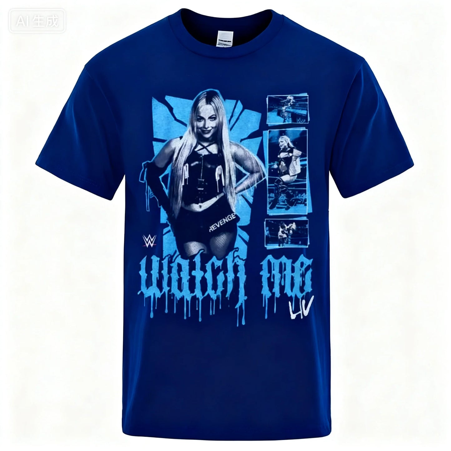 2025 Summer New Liv Morgan of Wwe Looked At Me The 100% Pure Cotton Printed T-shirt Is Suitable for Both Men and Women Loose