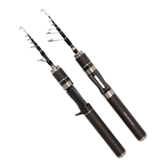 1.5m-1.8m Telescopic Fishing Rod  Glass Fibre Fishing Pole Casting Rod Fishing Rod Reel Set Lure Set Hooks Feeder Rod Combo