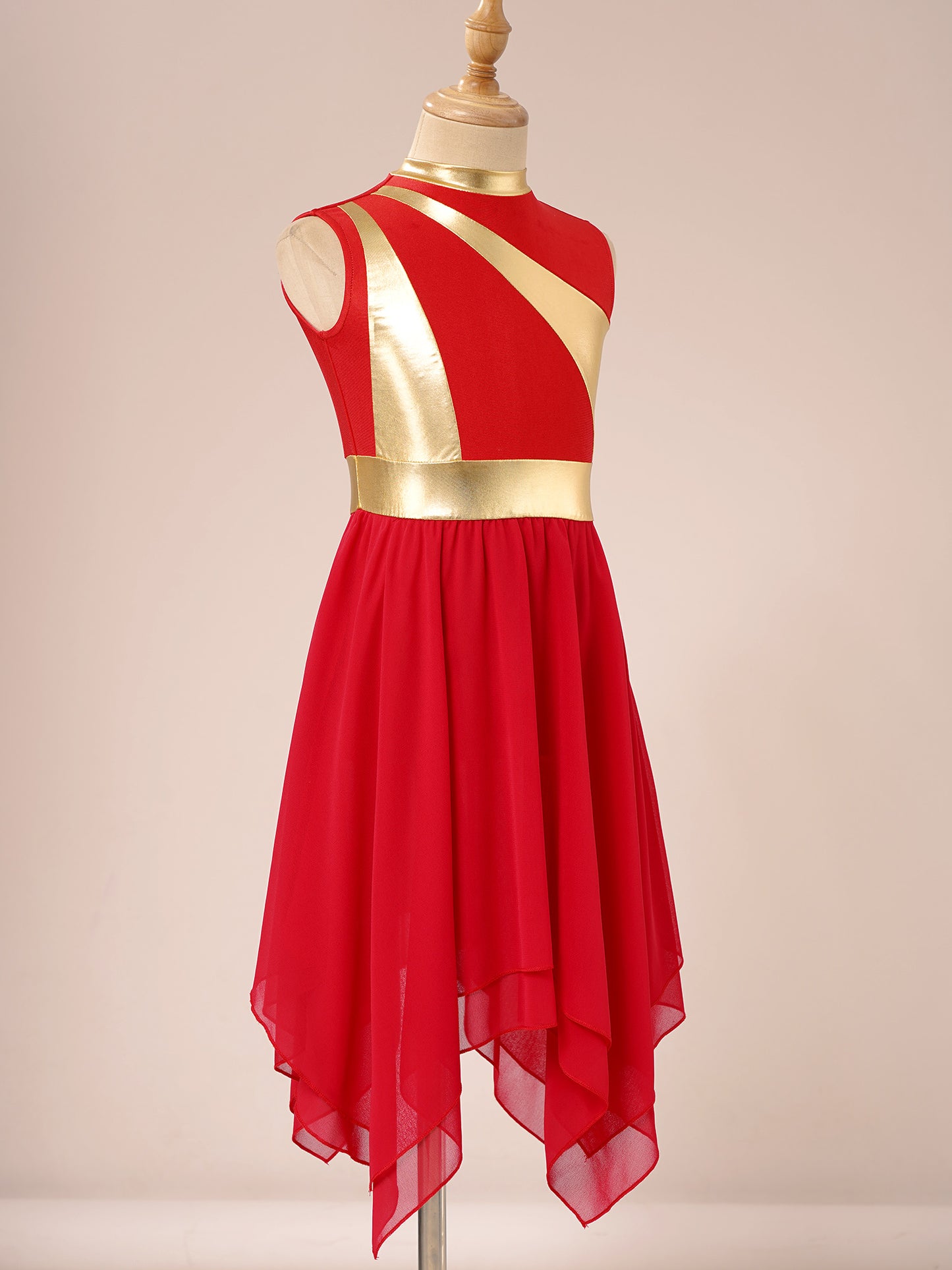 Kids Girl's Dress Praise Lyrical Dance Costume Children's Worship Dresses for Liturgical Celebration of Spirit Stage Dancewear
