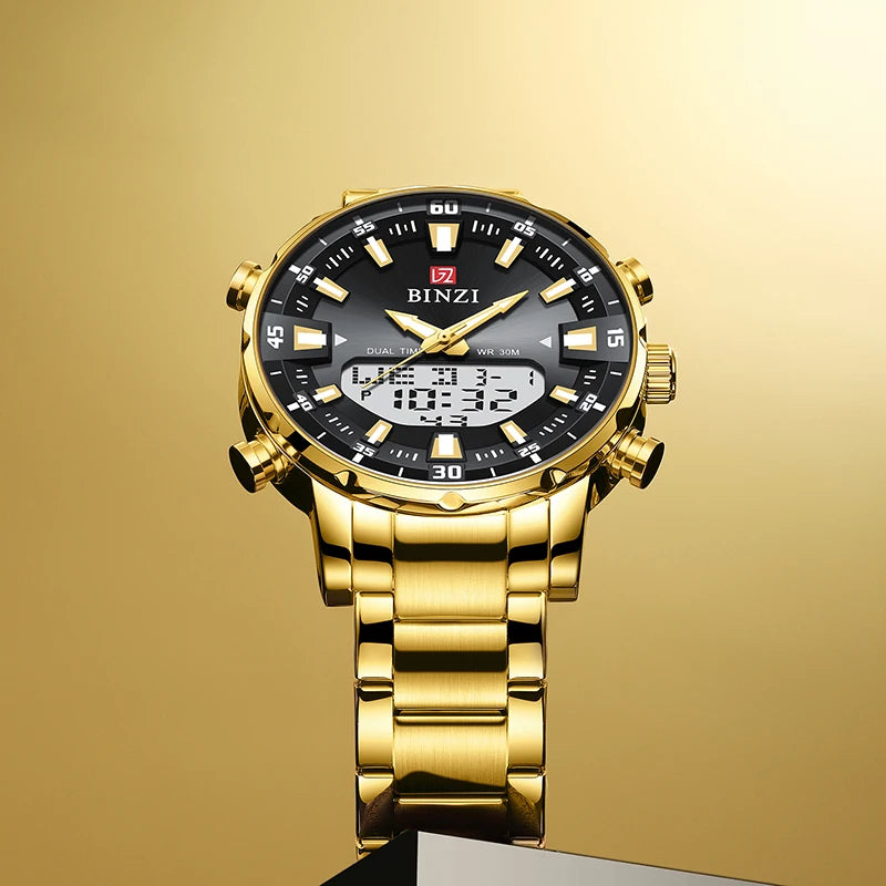 Relogio Masculino Wrist Watches For Men Top Brand Luxury Golden Men Watches Gold Big Male Wristwatch Man Golden Big Dial