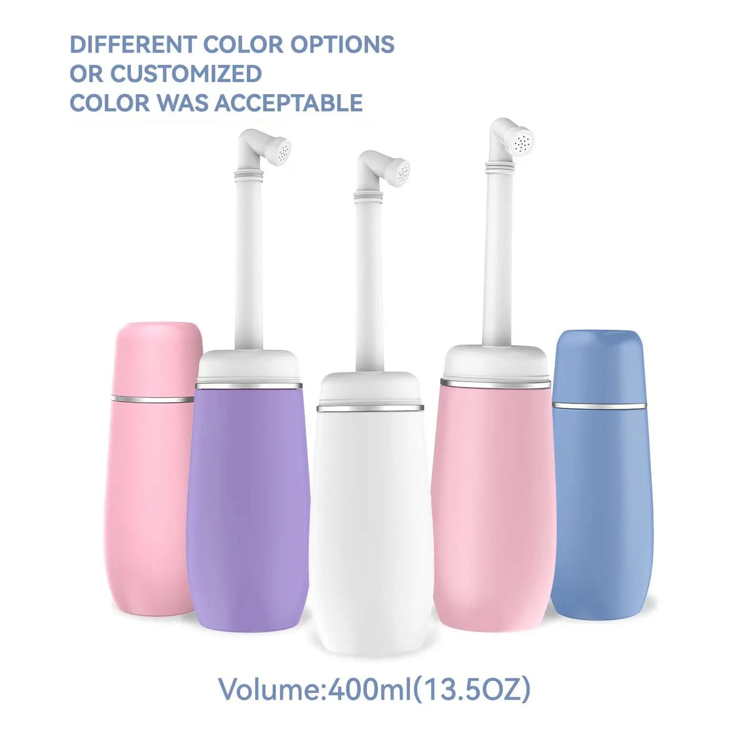 Portable Bidet - Travel Handheld Bidet Bottle with Retractable Spray Nozzle for Hygiene Cleansing Personal Care 400ml With Bag
