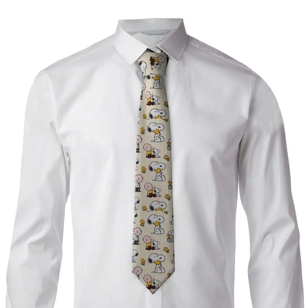 Personalized Fashion S-Snoopys Neckties Men Silk Cartoon Office Neck Tie