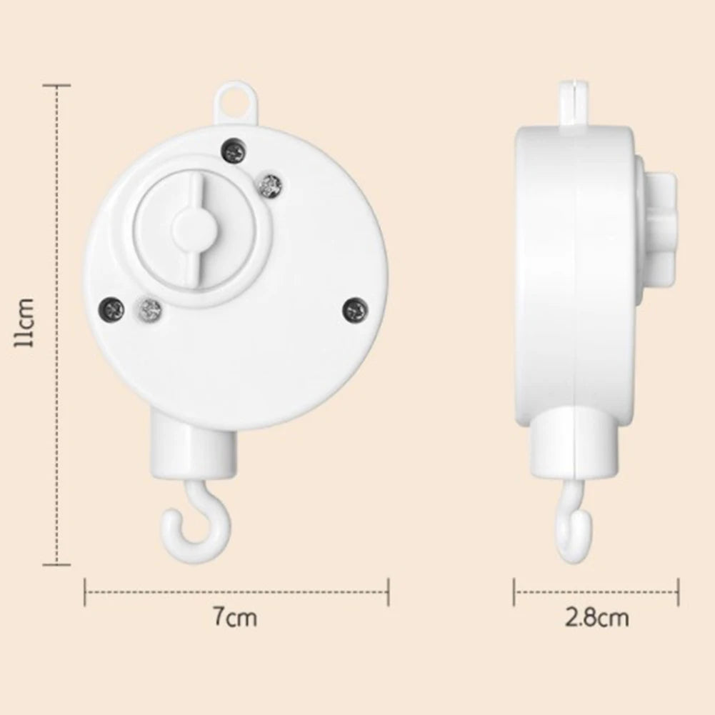 Infant Bell Rotary Wind-up Music Box Baby Mobile Crib Bed Bell Windup Movement Music Box Machine Nursery Decoration